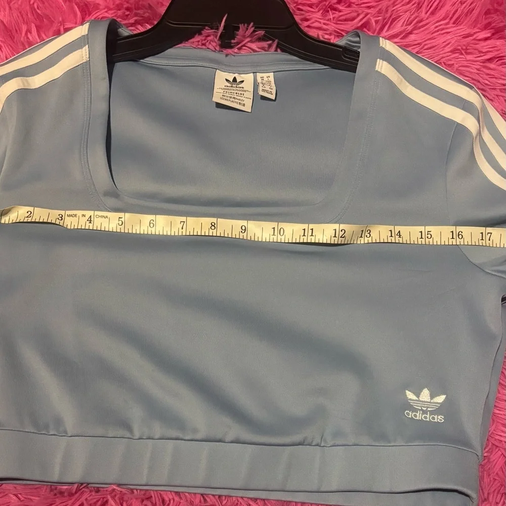 Adidas Three Stripe Athleisure Long Sleeve Top Women Size Large - Picture 4 of 9